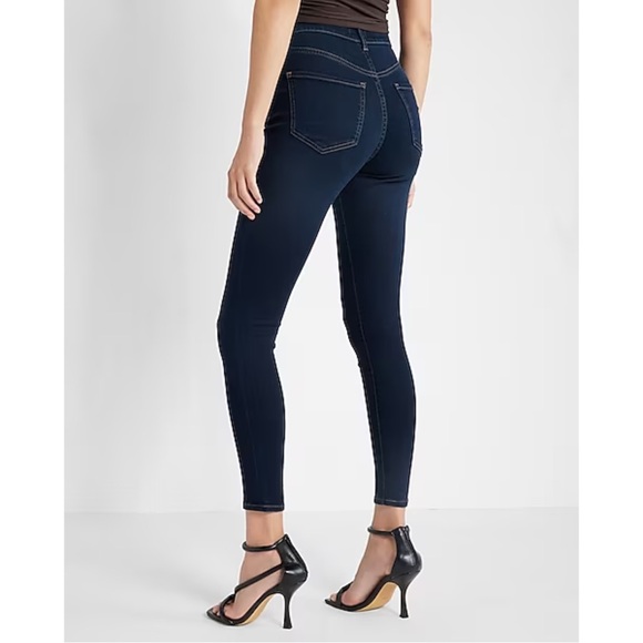 EXPRESS ~High Waisted Dark Wash Jeans (NWT) - Picture 2 of 14